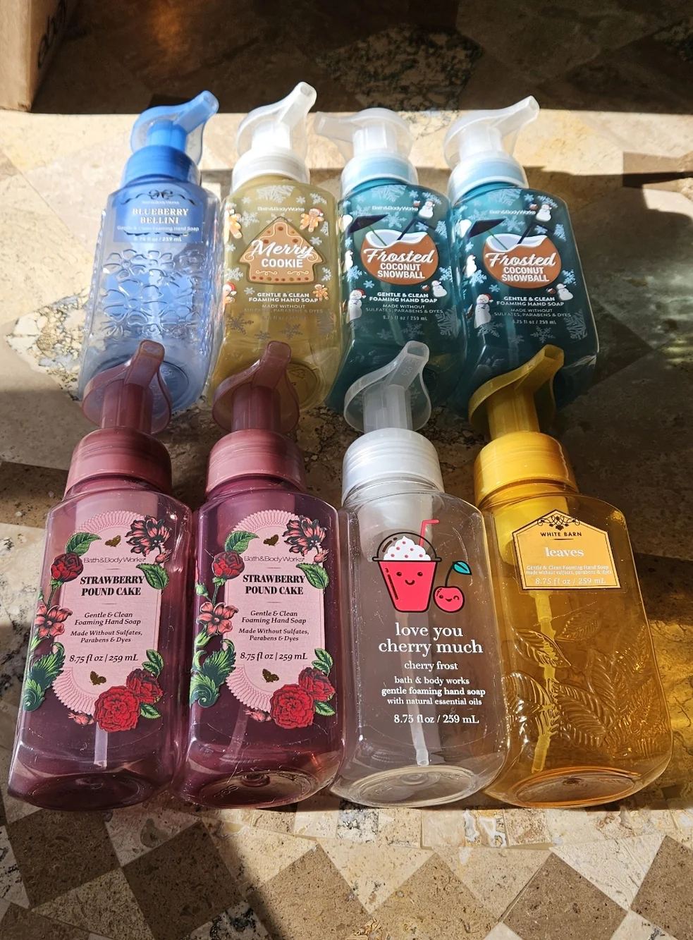 Bath & Body Works EMPTY Foaming Hand Soap Bottles Lot Bundle NO SOAP Plastic